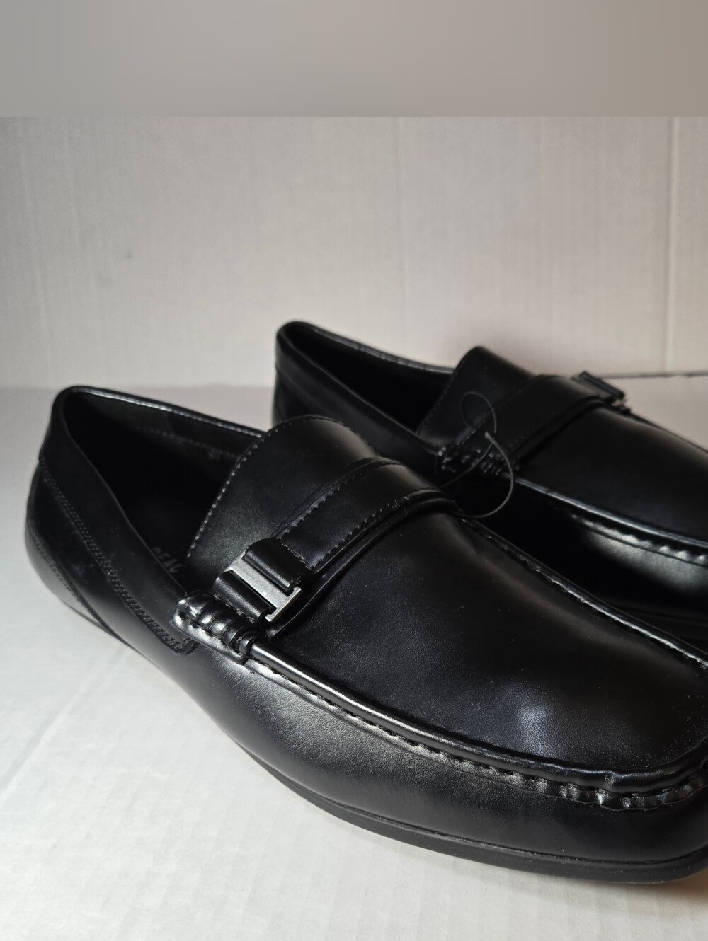 Kenneth Cole Reaction Talan Bit Driver Men's Black Slip-On Buckle Loafers